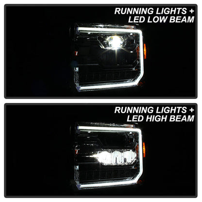 xTune GMC Sierra 1500 14-15 Sierra 2500 3500 15-17 Headlight Halogen Mdls- Chrome PRO-JH-GS14-FLED-C 9050114