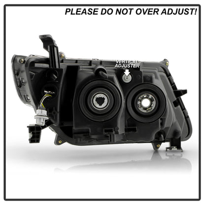 SPYDER xTune 11-17 Honda Odyssey Halogen Models Projector Headlights w/LED - Black (PRO-JH-HODY11-SQ-BK) 9055249