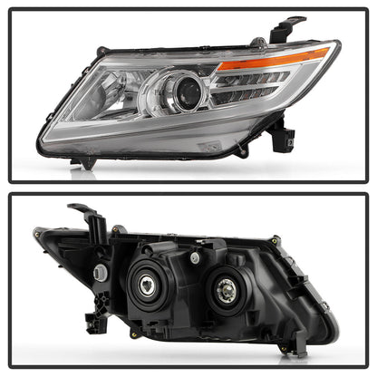 SPYDER xTune 11-17 Honda Odyssey Halogen Models Projector Headlights w/LED - Chrome (PRO-JH-HODY11-SQ-C) 9055256