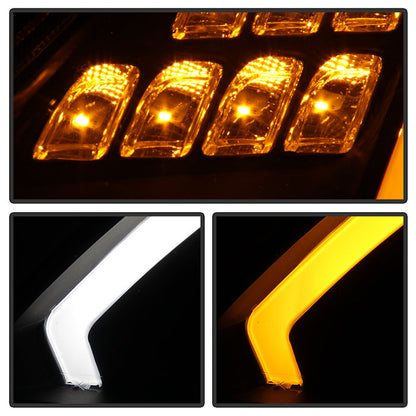 SPYDER 08-15 Infiniti G37 G37X Coupe Full LED Projector Headlights w/ Sequential Turn Signal - Black 9050473