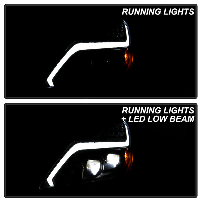 SPYDER 08-15 Infiniti G37 G37X Coupe Full LED Projector Headlights w/ Sequential Turn Signal - Black 9050473