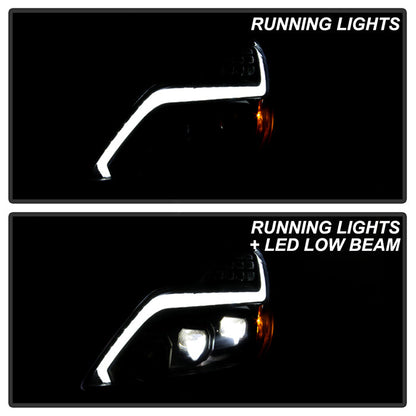 SPYDER 08-15 Infiniti G37 G37X Coupe Full LED Projector Headlights w/ Sequential Turn Signal - Black 9050473