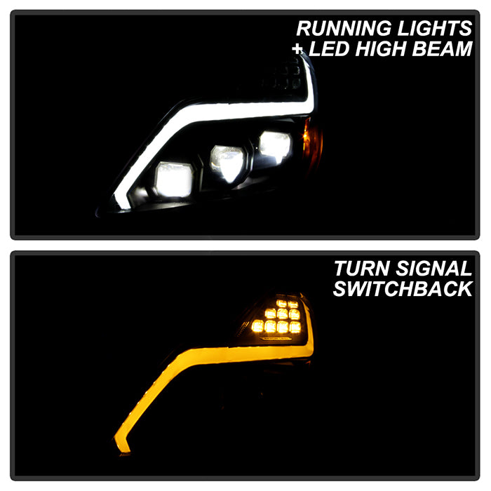 SPYDER 08-15 Infiniti G37 G37X Coupe Full LED Projector Headlights w/ Sequential Turn Signal - Black 9050473