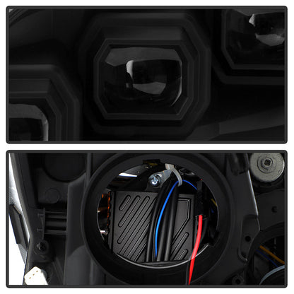 SPYDER 08-15 Infiniti G37 G37X Coupe Full LED Projector Headlights w/ Sequential Turn Signal - Black 9050473