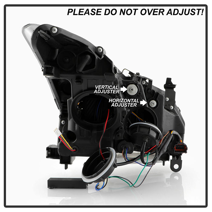 SPYDER 08-15 Infiniti G37 G37X Coupe Full LED Projector Headlights w/ Sequential Turn Signal - Black 9050473