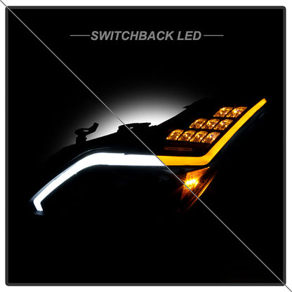 SPYDER 08-15 Infiniti G37 G37X Coupe Full LED Projector Headlights w/ Sequential Turn Signal - Black 9050473