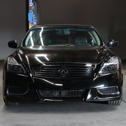 SPYDER 08-15 Infiniti G37 G37X Coupe Full LED Projector Headlights w/ Sequential Turn Signal - Black 9050473