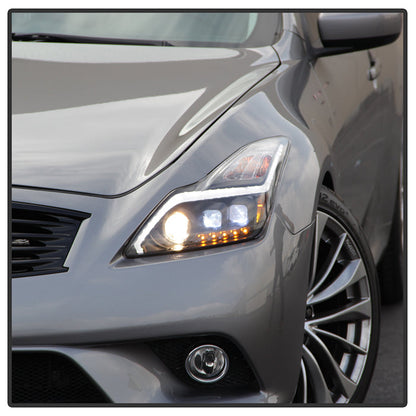 SPYDER xTune Infiniti G37 Coupe (non-AFS) 08-15 Projector Headlights - Black PRO-JH-IG3708-2D-LB-BK 9039331