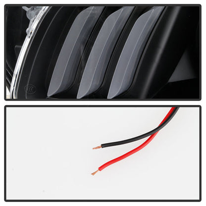 SPYDER xTune 14-17 Jeep Cherokee Halogen Model Only LED Light Bar Proj Headlights - Blk - PRO-JH-JC14-LB-BK 9047183