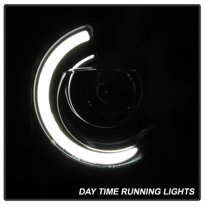 SPYDER xTune 15-17 Jeep Renegade Light Bar DRL Projector Headlights -Black (PRO-JH-JREN-LBDRL-BK) 9039720