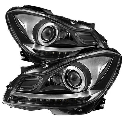 SPYDER Xtune Mercedes C-Class 12-14 Projector Headlights OE Style Model Only Black PRO-JH-MBW20412-NA-BK 9932656