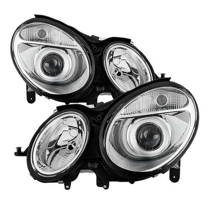SPYDER xTune Mercedes Benz W211 E-Class 03-06 OEM Projector Headlights - Chrome PRO-JH-MBW21103-C 9036095