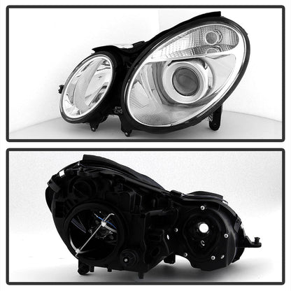 SPYDER xTune Mercedes Benz W211 E-Class 03-06 OEM Projector Headlights - Chrome PRO-JH-MBW21103-C 9036095