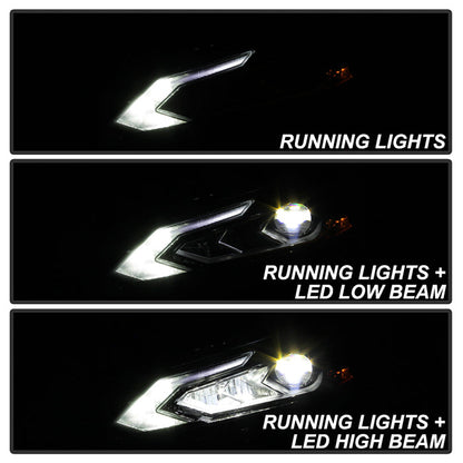 xTune Nissan Altima 19-20 4Dr w High Beam LED Projector Headlight - OE SET PRO-JH-NA20-HBA-LED-OE-BK 9949401