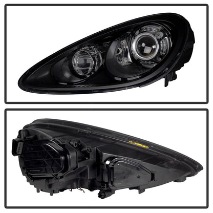 SPYDER Xtune Porsche Cayenne 11-14 4 LED Projector Headlights Black PRO-JH-PCAY11-AFS-BK 9934049