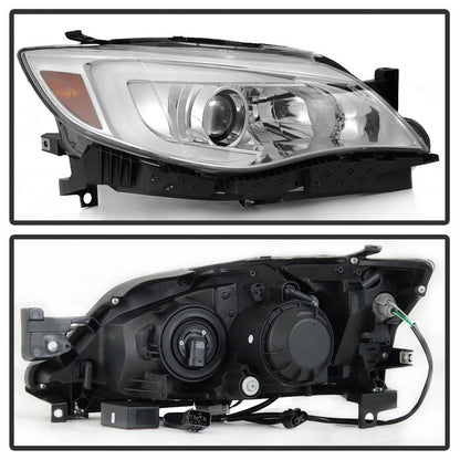 SPYDER xTune Subaru Impreza WRX Halogen Only 08-14 Projector Headlights - Chrome PRO-JH-SI08-LBDRL-C 9039362