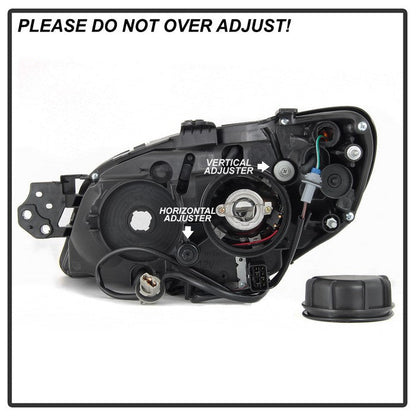 SPYDER xTune 06-07 Subaru WRX Projector Headlights - Halogen - Light Bar DRL - Chrome (PRO-JH-SWRX06-LB-C) 9041815