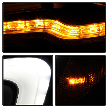 SPYDER xTune 15-18 Subaru Impreza WRX Proj Halo Headlight - Light Bar DRL - Blk Smoke PRO-JH-SWRX15-LB-BSM 9047619