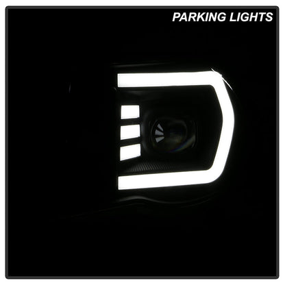 xTune Toyota Tacoma 05-11 LED Light Bar Projector Headlights - Black PRO-JH-TT05-LB-BK 9050145