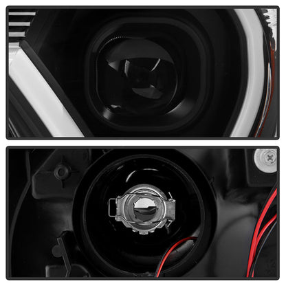 SPYDER xTune 12-15 Toyota Tacoma Projector Headlights w/ Light Bar - Black (PRO-JH-TTA12-LB-BK) 9050602