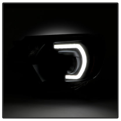 SPYDER xTune Toyota Tacoma 12-15 Headlights - Light Bar DRL - Black PRO-JH-TTA12-LBDRL-BK 9037542