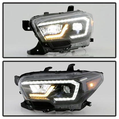 xTune Toyota Tacoma 2016-2019 TRD LED DRL Projector Headlights- Black PRO-JH-TTA16-FLED-TRD-BK 9050084