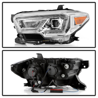 xTune Toyota Tacoma 16-19 TRD Model LED DRL Projector Headlights- Chrome PRO-JH-TTA16-FLED-TRD-C 9050091