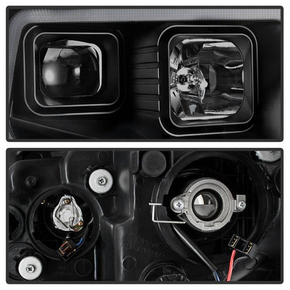 SPYDER xTune 14-17 Toyota Tundra DRL LED Light Bar Proj Headlights - Black Smoke (PRO-JH-TTU14-LB-BSM) 9043031