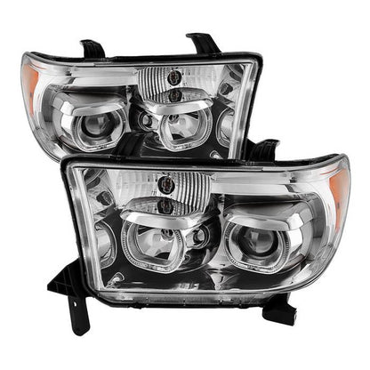 SPYDER Xtune Toyota Tundra 07-13 Projector Headlights Eliminates AFS LED Halo Chrome PRO-JH-TTUN07-CFB-C 9032325