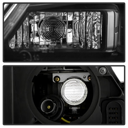 SPYDER xTune VW Jetta 11-18 *Halogen Only* Proj. Headlights w/ Light Bar - Blk PRO-JH-VJ11-LBDRL-BK 9055560