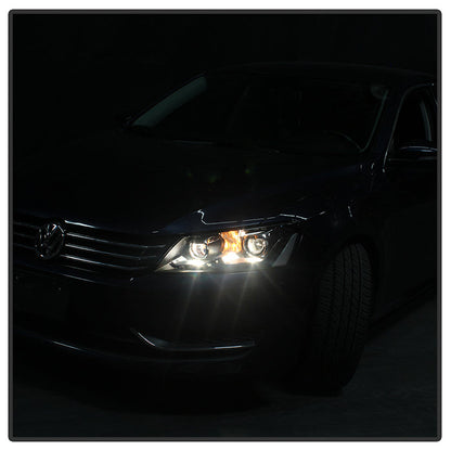 SPYDER Xtune Volkswagen Passat 12-14 OE Projector Headlights Not Compatible w/ Hid Black PRO-JH-VP12-NA-BK 9933448