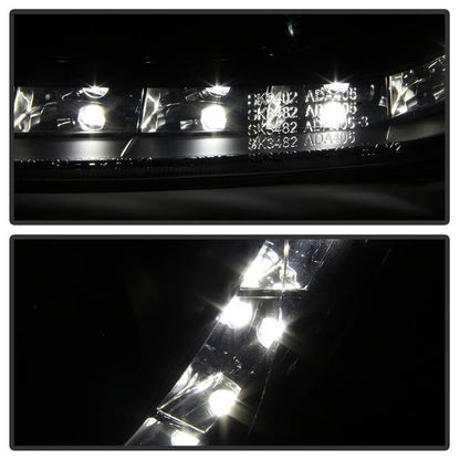 Spyder Audi A4 06-08 Projector Headlights Halogen Model Only - DRL Black PRO-YD-AA405-DRL-BK 5008572