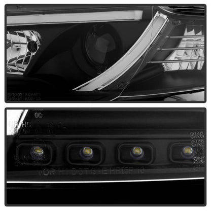 Spyder Audi A4 06-08 Projector Headlights Halogen Only - Light Tube DRL Blk PRO-YD-AA405-LTDRL-G2-BK 5071842