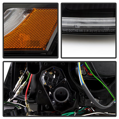Spyder Audi A4 09-12 Projector Headlights Xenon/HID Model Only - DRL LED Blk PRO-YD-AA408-HID-DRL-BK 5080752