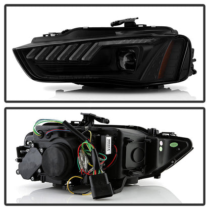 Spyder 13-16 Audi A4/S4 HID Model Only High-Power LED Headlights - Black PRO-YD-AA413HIDAP-BK 5088352