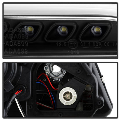 Spyder Audi A6 02-04 Projector Headlights Halogen ModelLight Tube DRL Blk PRO-YD-ADA601-LTDRL-BK 5071873