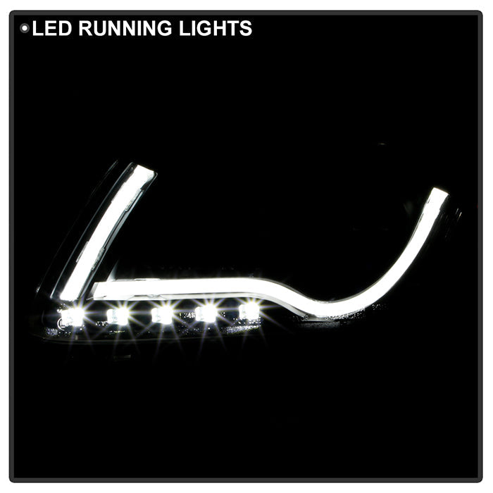 Spyder Audi A6 05-07 Projector Headlights Halogen Light Tube DRL Blk PRO-YD-ADA605-LTDRL-BK 5071903