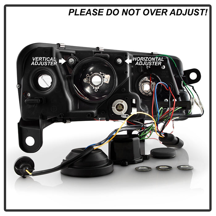 Spyder Audi A6 05-07 Projector Headlights Halogen Light Tube DRL Blk PRO-YD-ADA605-LTDRL-BK 5071903