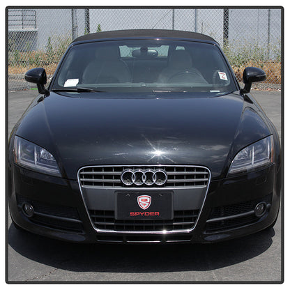 Spyder 08-15 Audi TT Halogen Projector Headlights w/Seq Turn Signal - Black (PRO-YD-ATT08-BK) 5085535