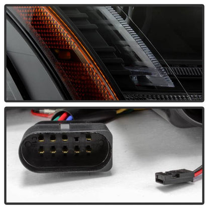 Spyder 08-15 Audi TT Halogen Projector Headlights w/Seq Turn Signal - Black (PRO-YD-ATT08-BK) 5085535