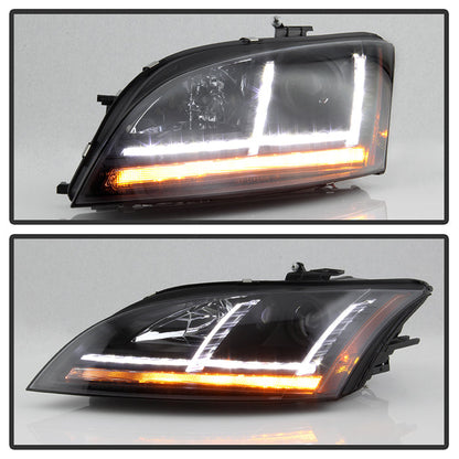 Spyder 08-15 Audi TT (HID Model Only) Projector Headlights - Sequential Signal - Black 5086891