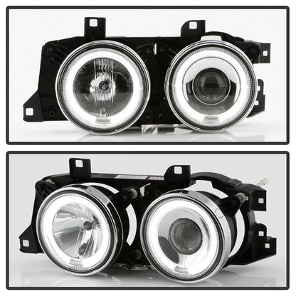 Spyder BMW E34 5-Series 89-94 Projector Headlights NO FIT 750 LED Halo Chrm PRO-YD-BMWE34-HL-C 5008732