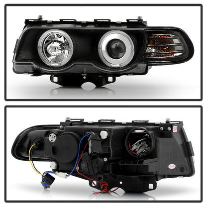 Spyder BMW E38 7-Series 99-01 Projector Headlights 1PC Xenon- LED Halo Blk PRO-YD-BMWE3899-HID-HL-BK 5008862