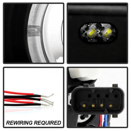 Spyder BMW E38 7-Series 99-01 Projector Headlights 1PC Xenon- LED Halo Blk PRO-YD-BMWE3899-HID-HL-BK 5008862