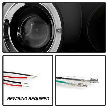 Spyder BMW E46 3-Series 00-03 2DR 1PC Projector Headlights LED Halo LED Blk PRO-YD-BMWE46-2D-HL-BK 5008923