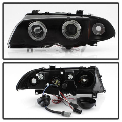Spyder 99-01 BMW E46 3 Series 4DR Projector Headlights 1PC LED Halo (PRO-YD-BMWE46-4D-HL-AM-BSM) 5084804