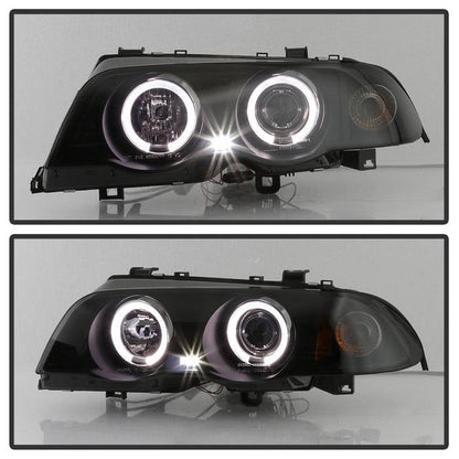 Spyder 99-01 BMW E46 3 Series 4DR Projector Headlights 1PC LED Halo (PRO-YD-BMWE46-4D-HL-AM-BSM) 5084804