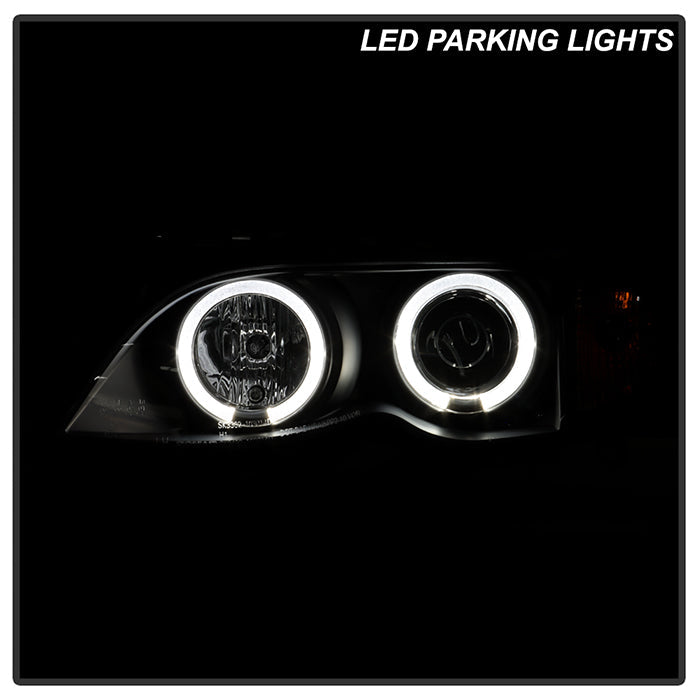 Spyder BMW E46 3-Series 02-05 4DR Projector Headlights 1PC LED Halo Blk PRO-YD-BMWE4602-4D-AM-BK 5042415