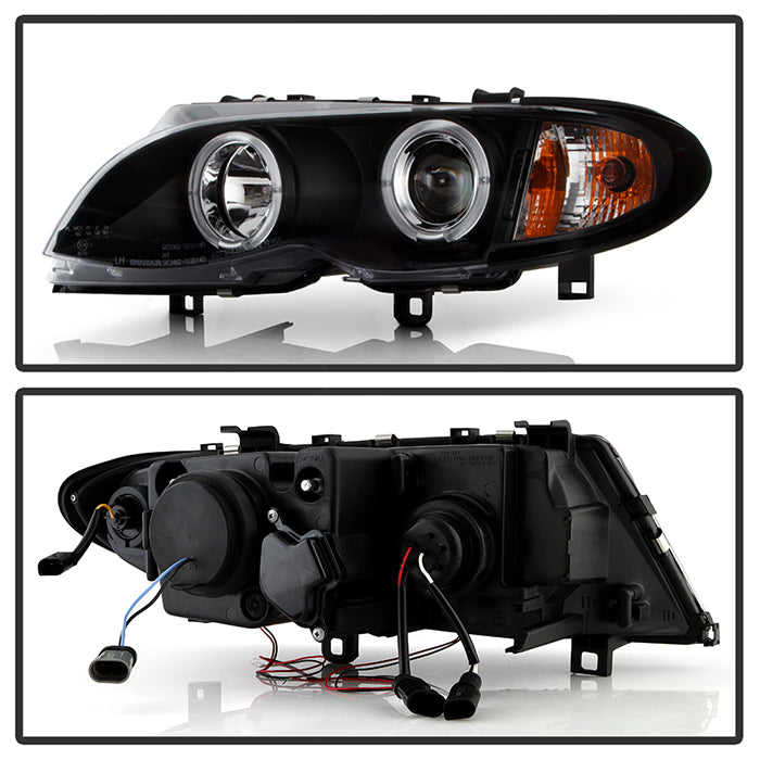 Spyder BMW E46 3-Series 02-05 4DR Projector Headlights 1PC LED Halo Blk PRO-YD-BMWE4602-4D-AM-BK 5042415