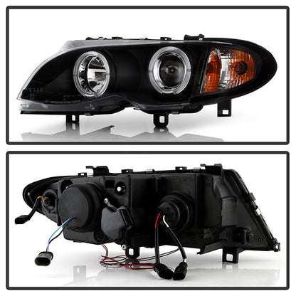 Spyder BMW E46 3-Series 02-05 4DR Projector Headlights 1PC LED Halo Blk PRO-YD-BMWE4602-4D-AM-BK 5042415